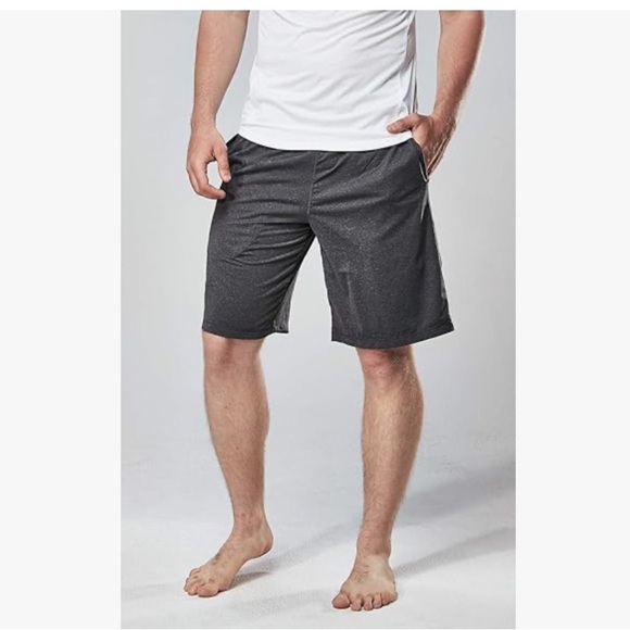 2 pairs Men's Loose-Fit Gym Shorts - Black and Gray - Picture 2 of 8